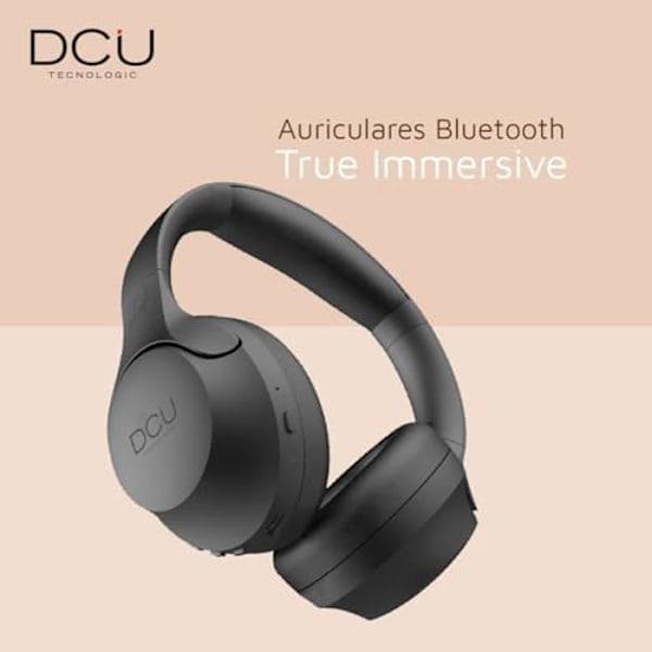 DCU TECNOLOGIC - Trådløse Bluetooth hovedtelefoner - USB-C opladning - Foldbare Tiara hovedtelefoner - Digital støjreduktion 15-20dB -