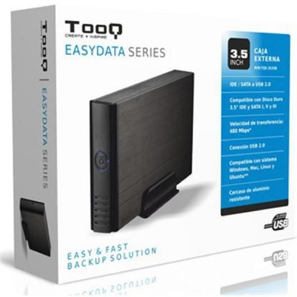 TooQ TQE-3520B 3.5'IDE/Sata3 harddiskkabinet - Sort