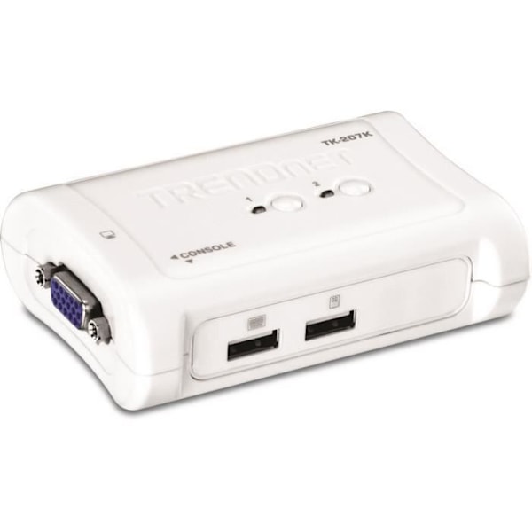 TRENDnet TK-207K KVM 2 USB VGA-portar + 2 kablar Blå