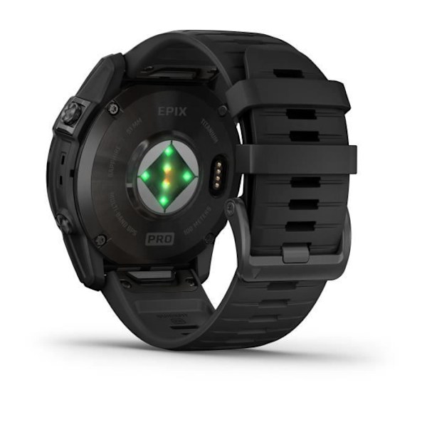 GARMIN - Epix Pro (Gen2) - Højtydende smartur - 51 mm - Stål, Grå med sort rem