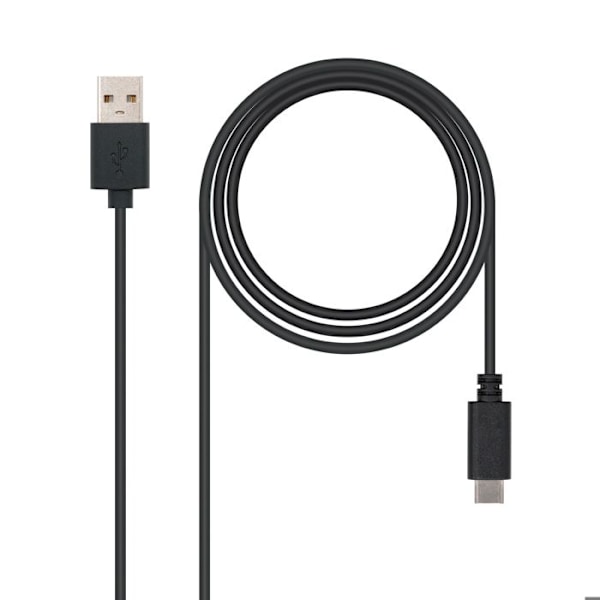 USB 2.0 - Nanocable - 2m - USB C - 2 x USB A - Uros-Uros - Musta