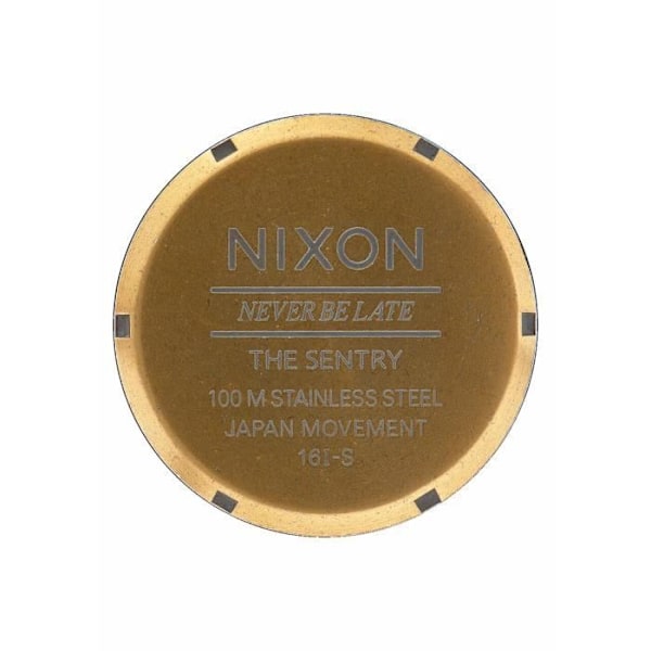 Læderur - Nixon - Sentry - Detaljeret urskive - Rustfrit stål - Vandtæthed 100m Mässing/svart/brun
