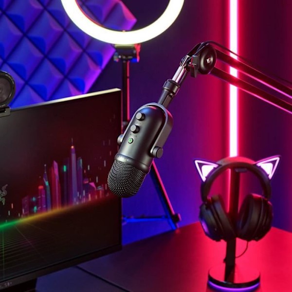 Gaming headset - RAZER - SEIREN V2 PRO - Sort - Kablet - Dynamisk USB mikrofon