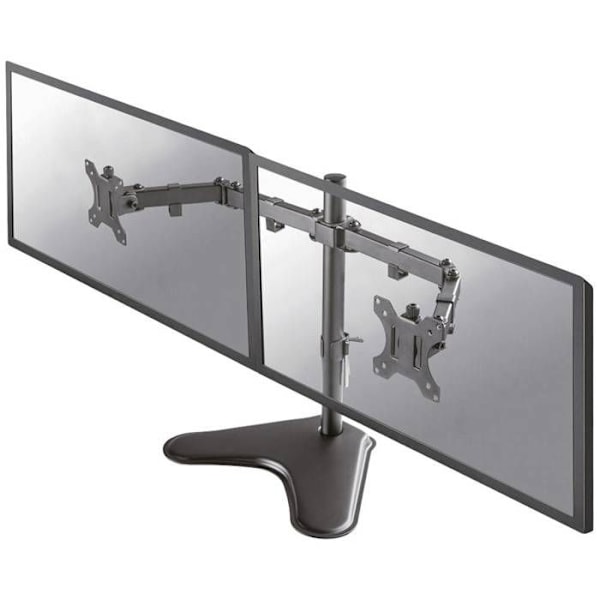 Pied til 2 LCD-skærme - NEWSTAR - FPMA-D550DD - Sort - Skærmstørrelse 10"-32" - Højdejusterbar 0-46 cm Sort