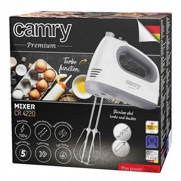 Håndmixeren Camry CR4220 750W hvid