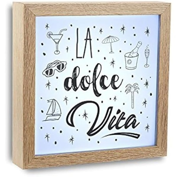 Lystavle - VERSA - La dolce vita - Træ - Flerfarvet - 20 x 4 x 20 cm kastanj