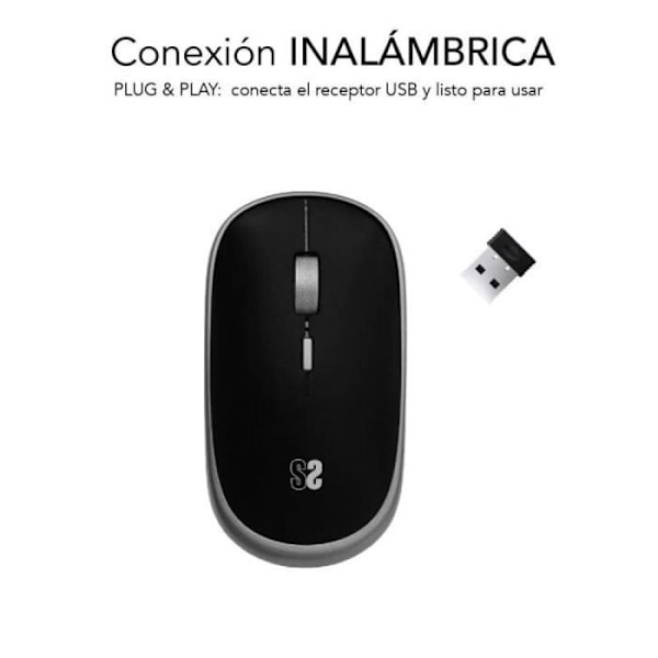 Trådløs mus - SUBBLIM - SUBMO-RFM0002 - 1600 DPI - Let - Stille