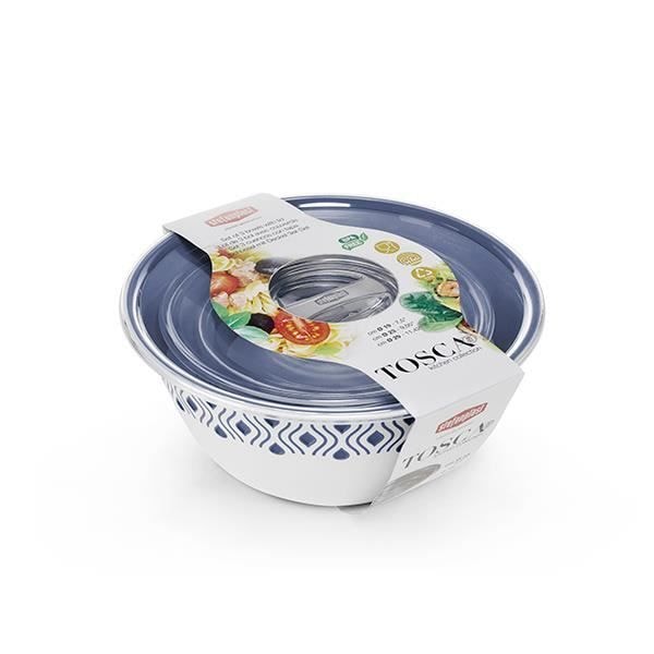 Stefanplast tosser Tosca 19-23-29 cm hvid/blå 6-stykker