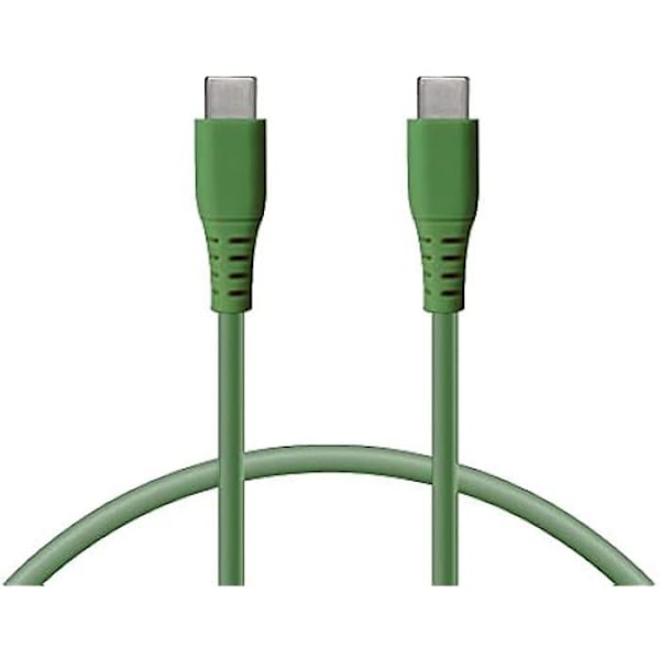 USB-C laddningskabel - KSIX - 1 meter - Ultrasnabb laddning - Dataöverföring - Grön