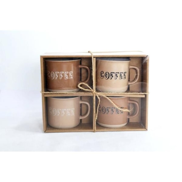 MUG GRES SET 4 STYCKEN