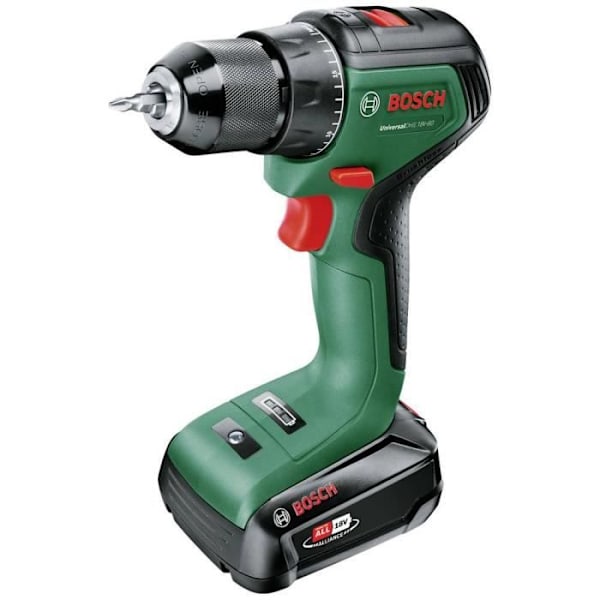 Perforator Skruetrækker UniversalDrill 18V-60 (1x 2,0Ah) + AL 18V-20 Grön