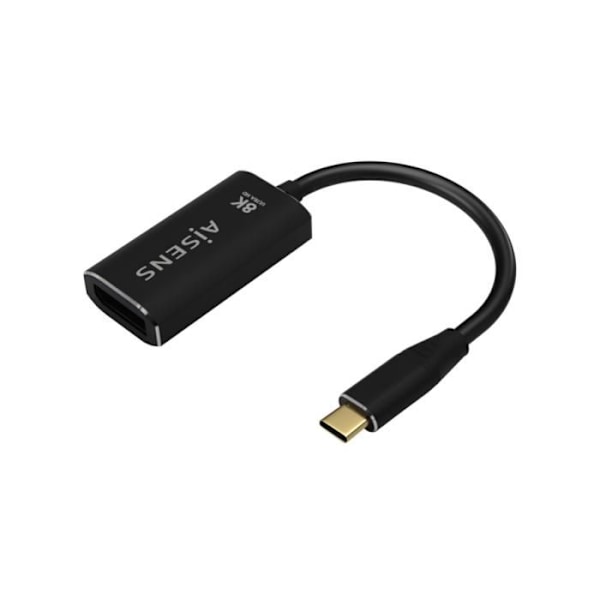 CABLE KONVERTER AISENS ALUMINIUM USB-C TIL DISPLAYPORT 8K60HZ SORT 15CM