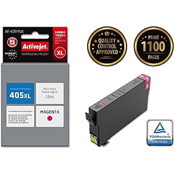 Activejet AE-405MNX mustepatruuna (yhteensopiva Epson 405XL C13T05H34010; Supreme; 18 ML; punainen)