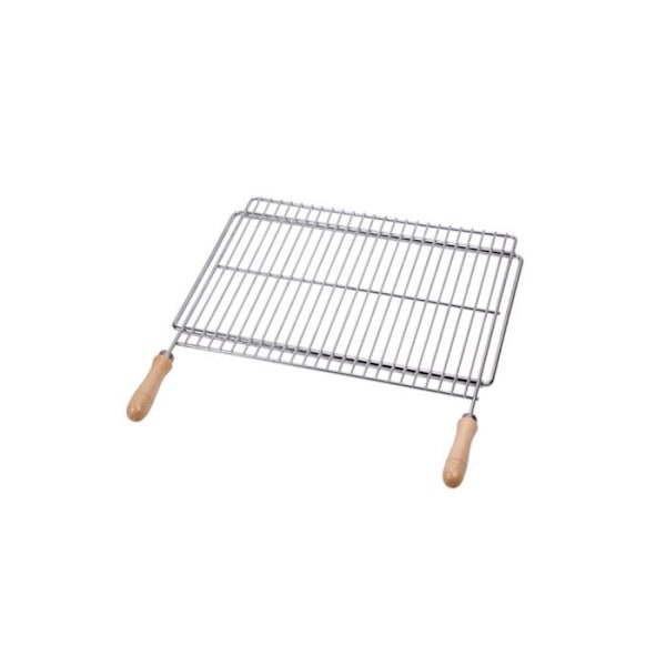 Grillgrill - PAPILLON - Parrilla Barbacoa utdragbar - Rektangulär - Metall - Grå Grå