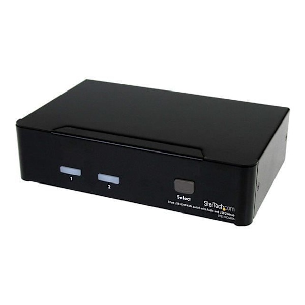 StarTech.com 2-ports USB HDMI KVM-switch med lyd og USB 2.0-hub (SV231HDMIUA)