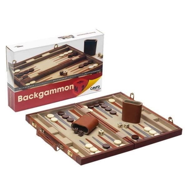 Sällskapsspel - Backgammon i träbox - Cayro