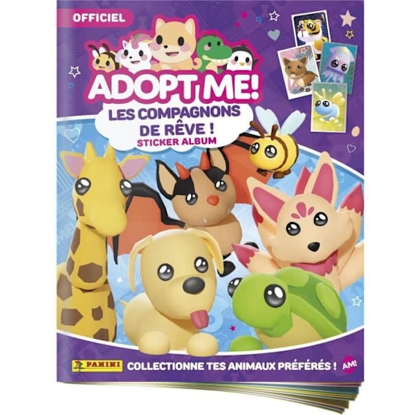 Aloituspaketti - PANINI - Adopt Me! Roblox - Albumi + 2 pussia - 1 rajoitettu painoskortti - 10 tarraa Flerfärgad