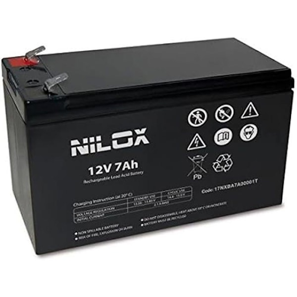 Udskiftningsbatteri til UPS - Nilox - 7 Ah - 12 V