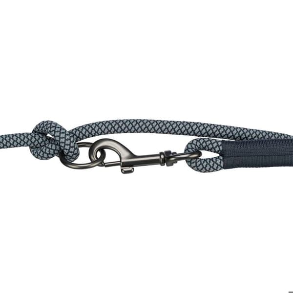 Säädettävä koiranjohdin Trixie Soft Rope svart grå