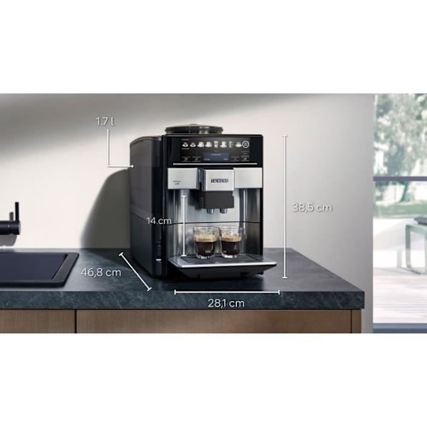 Espressokværn - SIEMENS - EQ6 PLUS - Inox Silver Grå