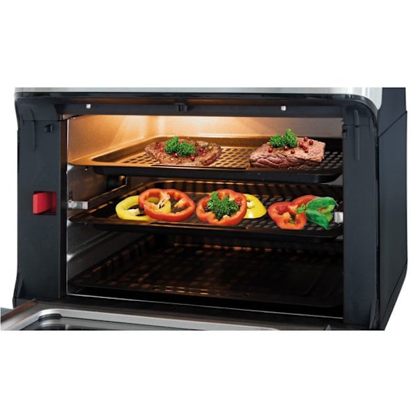 Frituregryde med varm luft uden olie Kapacitet i varmluftsovn 11 liter Proficook FR 1200 H 1500W Sort/ sølv 12003 Svart silver