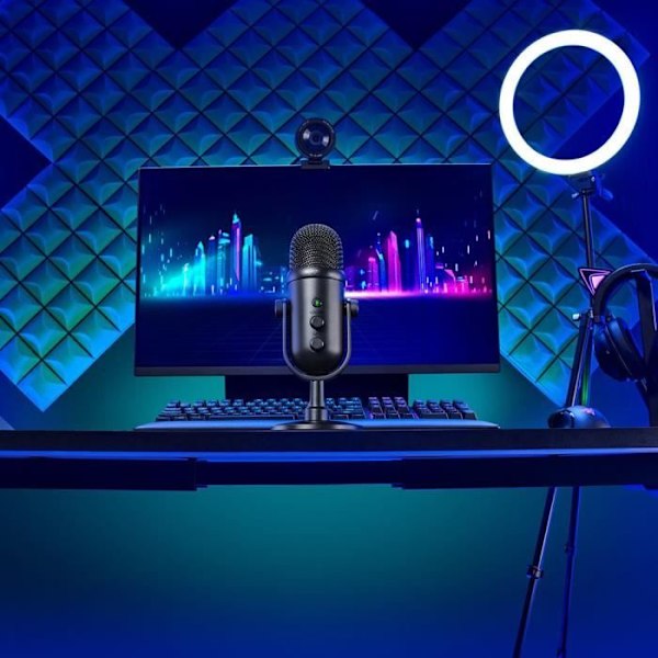 Gaming headset - RAZER - SEIREN V2 PRO - Sort - Kablet - Dynamisk USB mikrofon