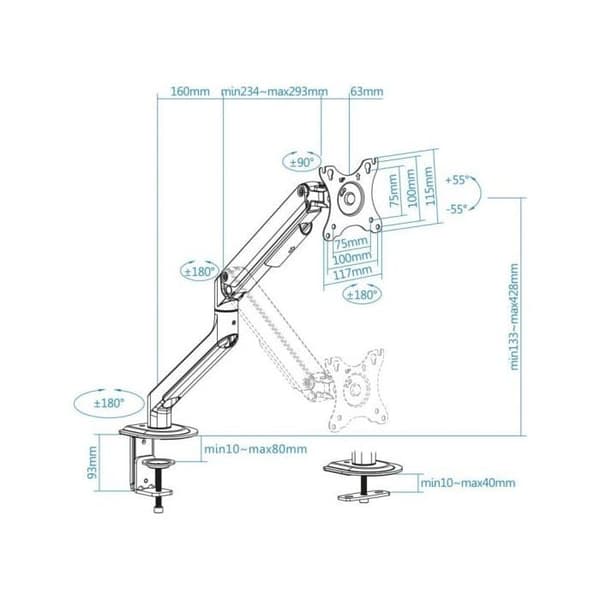 TooQ 17"-32" näyttöteline