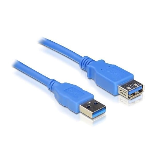 Nanokabel 10.01.0902-BL, 2 m, USB A, USB A, 3.0 (3.1 Gen 1), Han-Hun, Blå