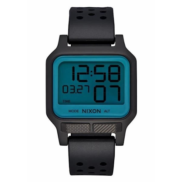 Ur - Nixon - Heat - Sort/Aqua Positiv - Digital - Sportiv - 8 mm Svart/akva positiv