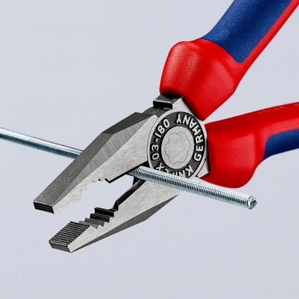 Universaltang - KNIPEX - 0302180 - poleret - bi-materiale - 180 mm