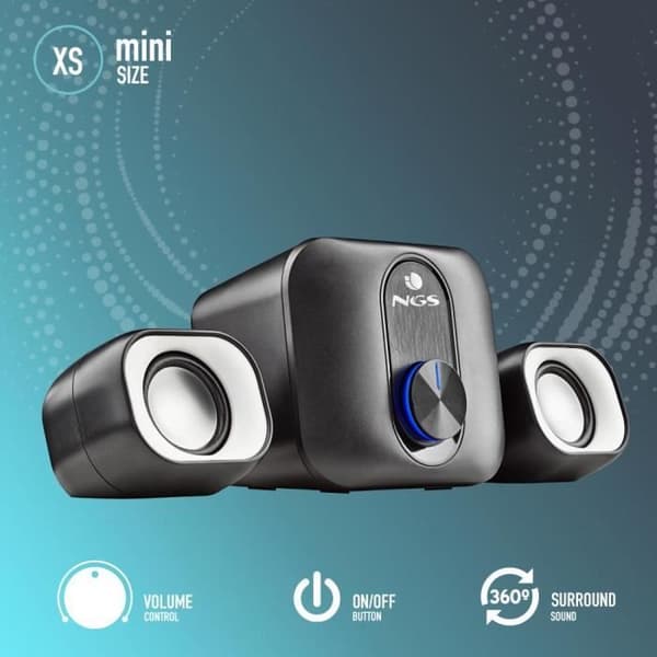 Mini Stereo Kaiutin - NGS - COMET 2.1 - 20W - USB - 3,5 mm