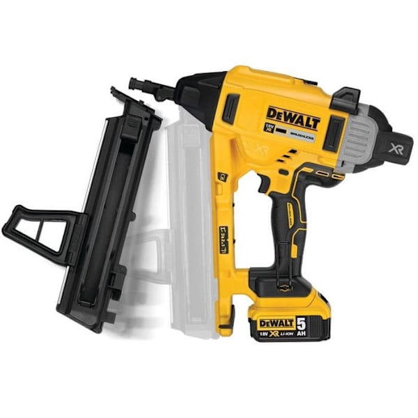 DEWALT DCN890P2 langaton viimeistelynaulain - 18V 2 x 5 Ah Li-Ion betoni ja teräs
