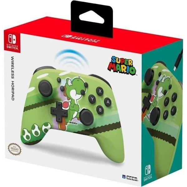 Peliohjain - HORI - HORIPAD - Langaton - Vihreä - Nintendo Switch ja OLED - Super Mario - Yoshi-Dash Grön
