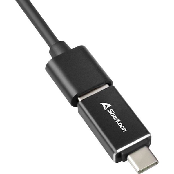 USB-hub - SHARKOON - - 3 porte - USB 3.2 Gen 1 - Aluminium