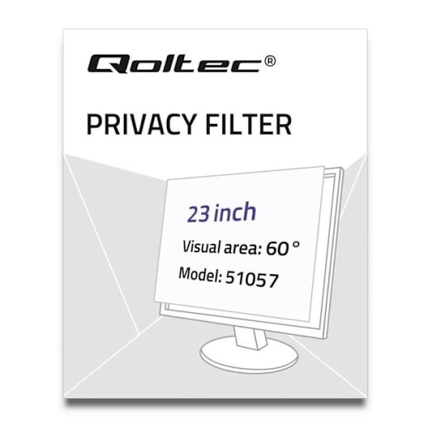 QOLTEC 51057 ANTI-REFLEKTI FIlTTERI NÄYTÖLLE JA YKSITYISYYDEN FIlTTERI Läpinäkyvä