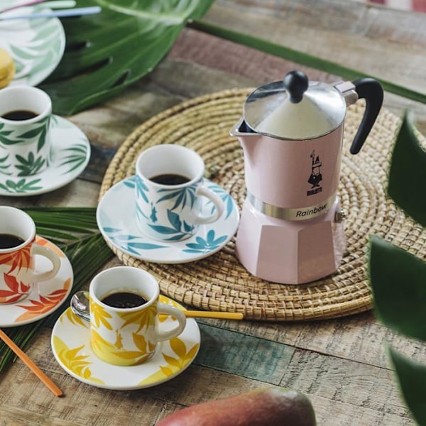 Cafetiere Bialetti - 0006545 - Rainbow Cafetière, 3 Tasser, Rosa