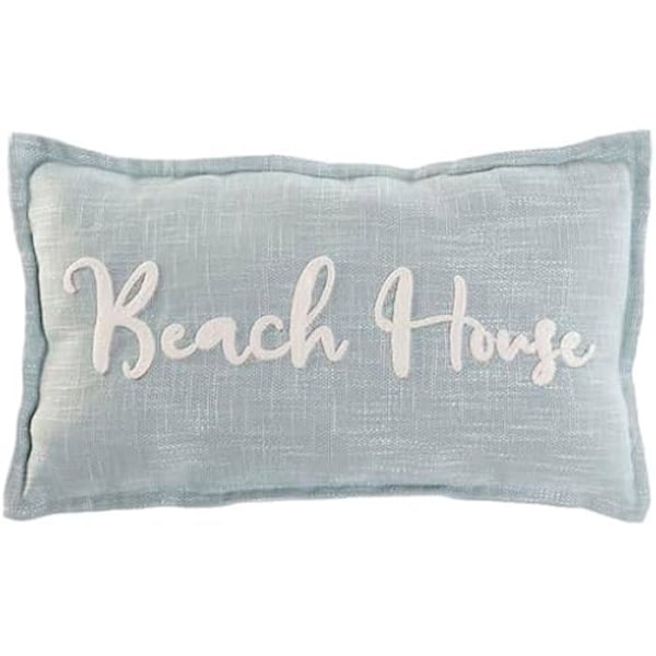 Cushion - HOME ESPRIT - Strand - Hvid - Lyseblå - 60 x 10 x 35 cm Flerfärgad