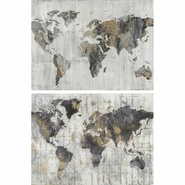 ram 120 x 4 x 90 cm loftvärldskarta (2 enheter)