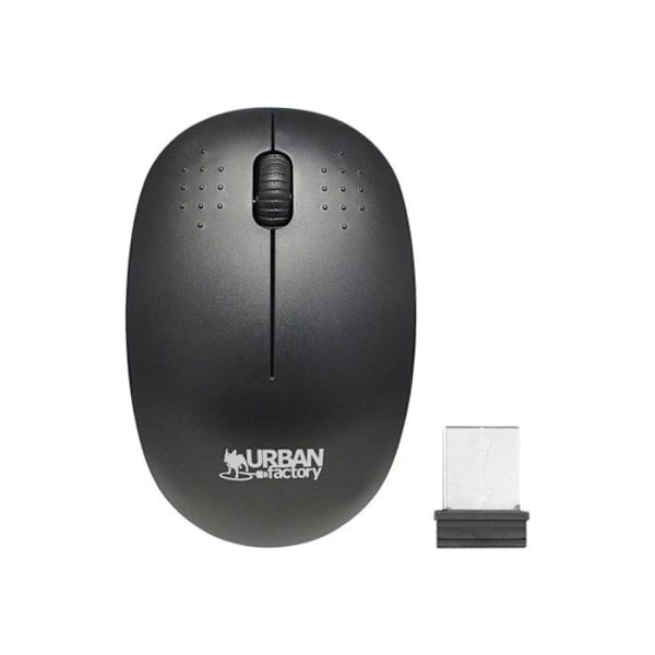 Langaton hiiri - URBAN FACTORY - WMB01UF - Ambidextrous - 1000 DPI - Musta