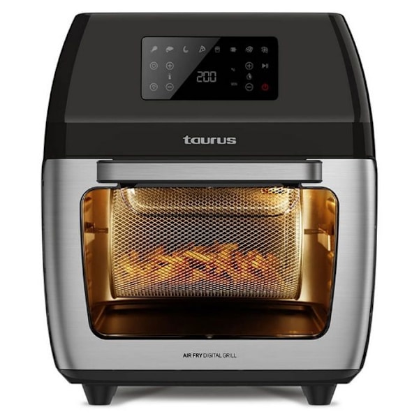 Luftfriture - TAURUS - Air Fry Digital Grill - 1700 Watt - 12 Liter - Digital berøringsskærm