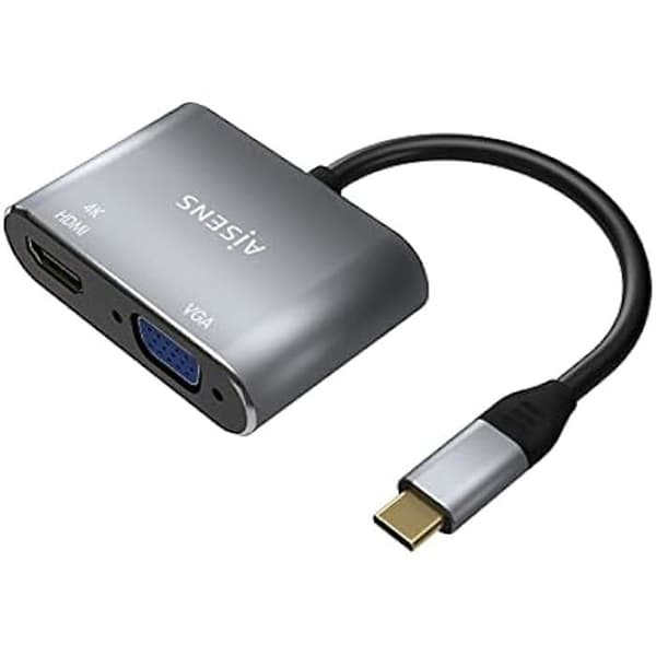 USB Type-C - AISENS - A109-0627 - HDMI - VGA - Harmaa
