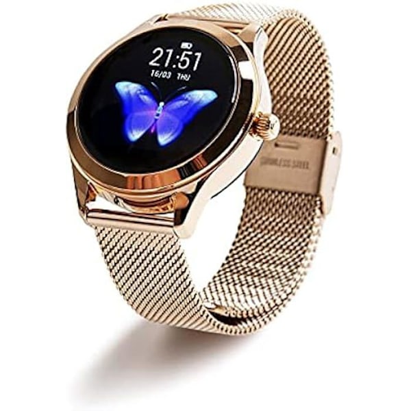 Smartwatch - oromed - Smart Lady Gold Róż - Data tracking - Vibrating alarm - Clock display