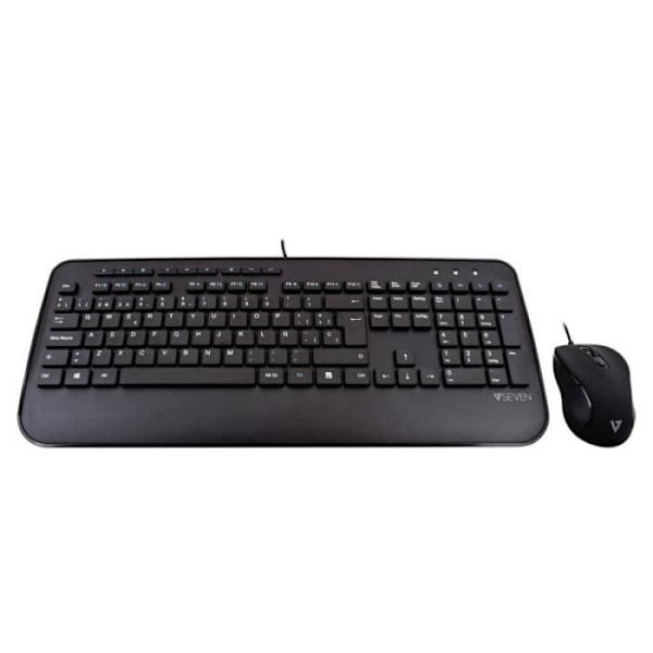 USB-näppäimistö ja hiiri - V7 - CKU300 - Espanja QWERTY - Multimedia-näppäimet - Langallinen
