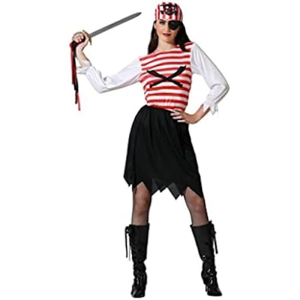 Piratkostume - ATOSA - Voksen kvinde - Sort - 3 stk - Karneval