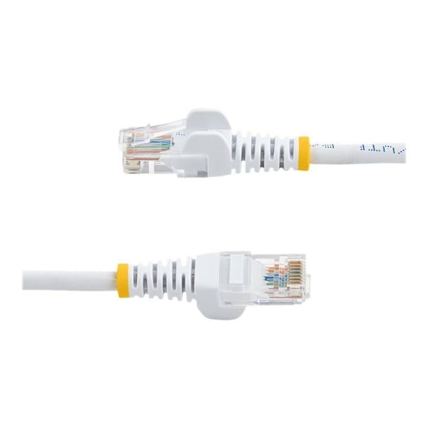 Netværkskabel Cat5e UTP - STARTECH - 2m - RJ45 M/M - Anti-kapning - Hvid