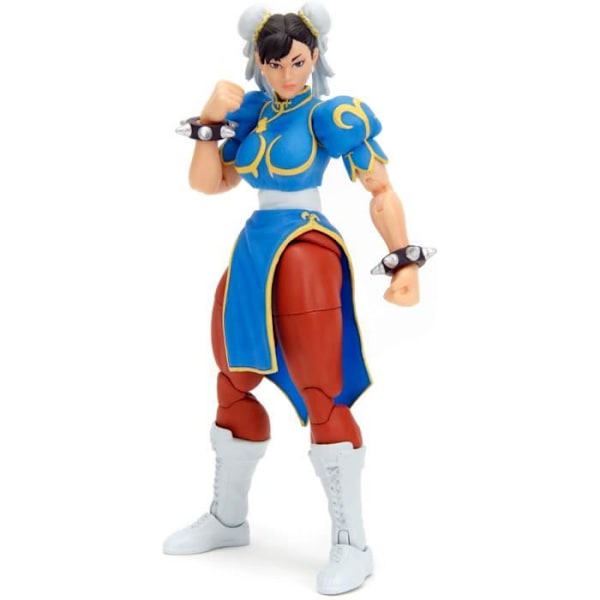 Street Fighter Chun-Li samlarfigur - JADA TOYS - rörlig leksak med tillbehör Brun, grå, blå, gul