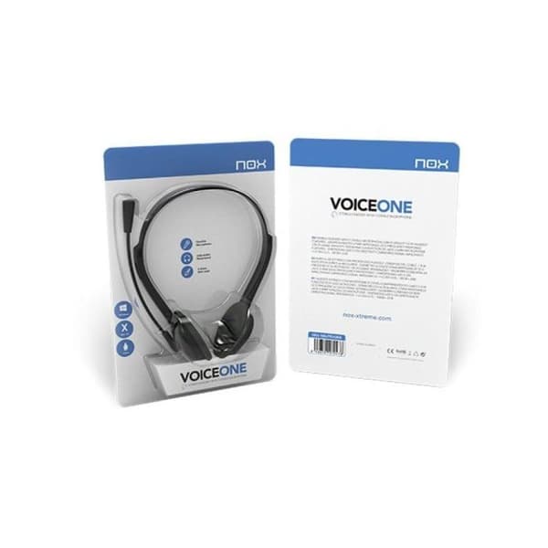 Hörlurar med mikrofon - NOX - VOICE ONE - Stereo - Trådad - Över örat