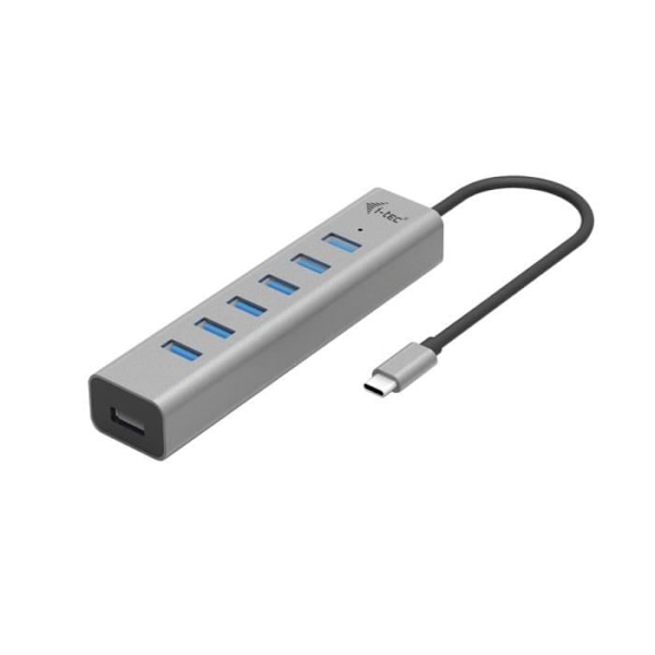 USB Hub - i-Tec - C31HUBMETAL703 - 7 porte - USB-C - Beskyttelse mod overspænding