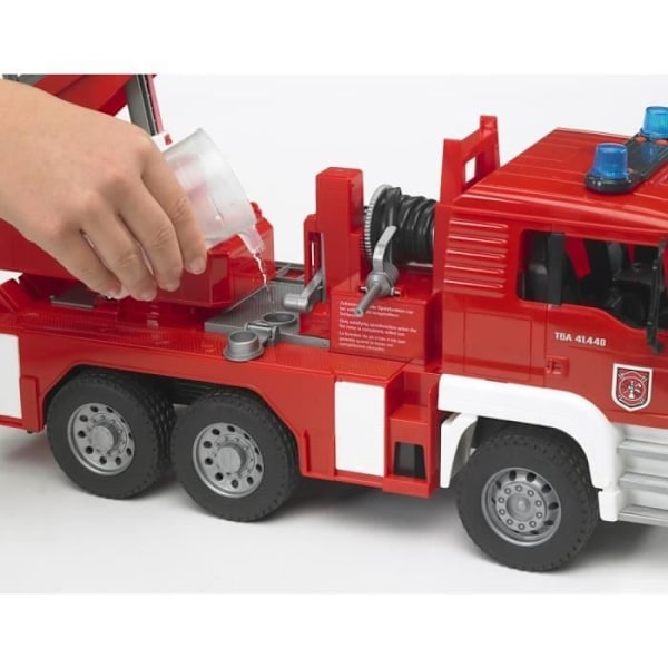 Lelu - BRUDER - MAN TGA paloauto tikkailla ja vesipumpulla - Punainen - 4-vuotiaille ja sitä vanhemmille lapsille Röd