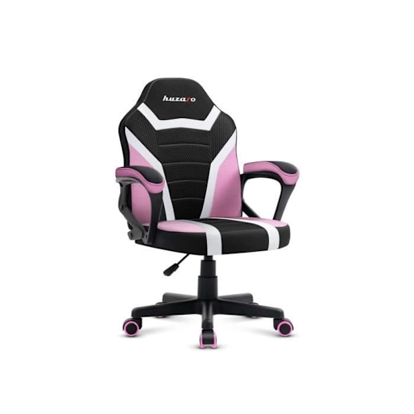 Gaming stol HUZARO Ranger 1.0 rosa til børn - Ergonomisk, højdejusterbar, bløde armlæn rosa, svart, vit